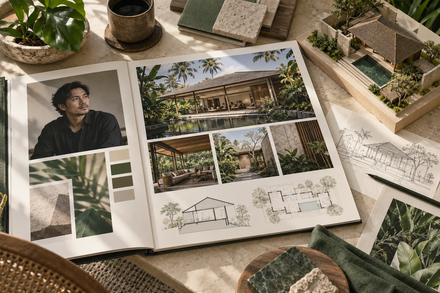 Ilustrasi AI untuk Contoh Profil Studio Arsitek untuk Listing Online