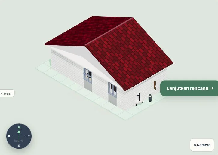 Template Rumah 45 sebagai contoh awal pengeditan